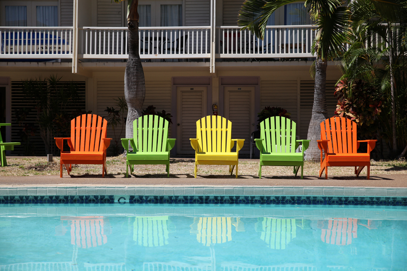chairs by pool